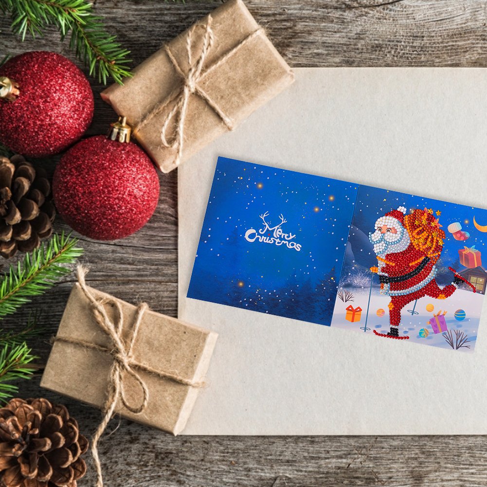 DIY Diamond Painting Greeting Card - Santa Claus D