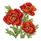 14ct Stamped Cross Stitch Red Flower(17*17cm)