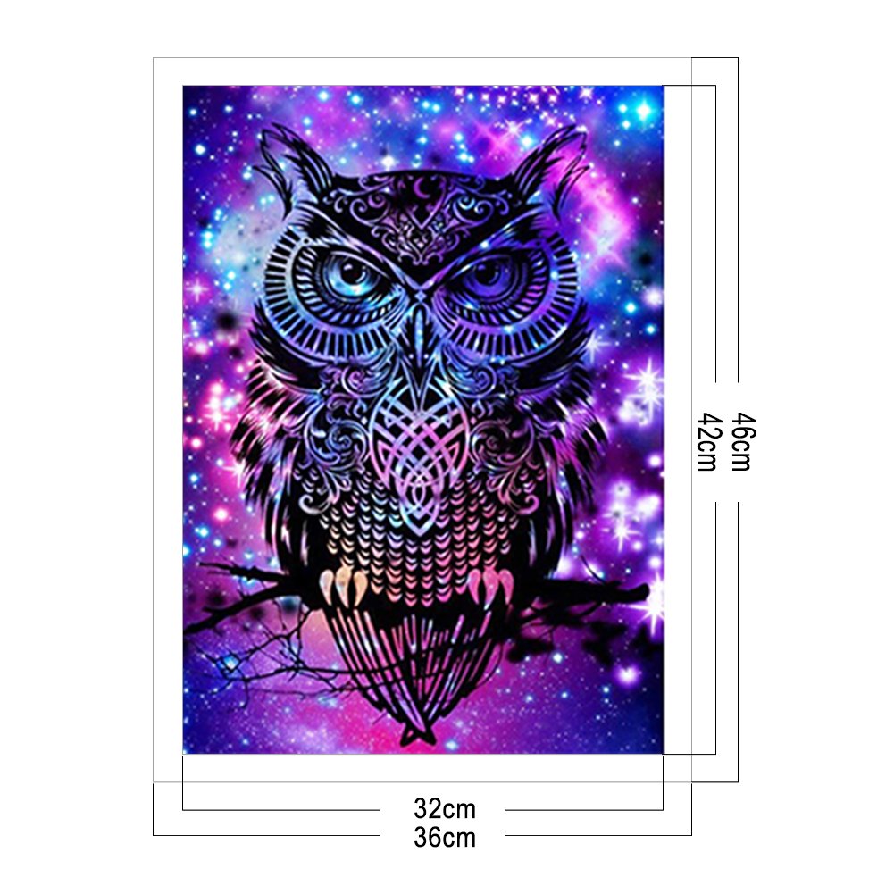 11CT Stamped Cross Stitch - Owl(36*46CM) B