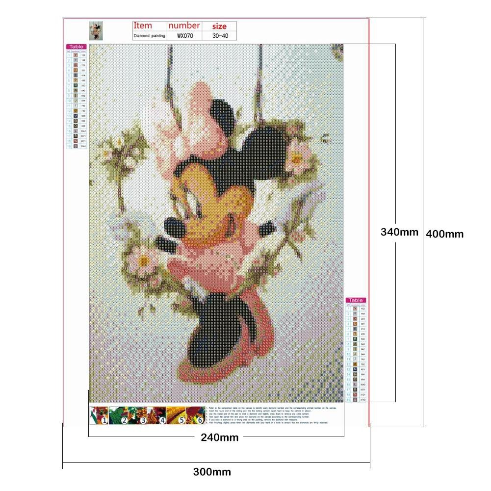 Minnie Mouse Full Drill Beads Art Size