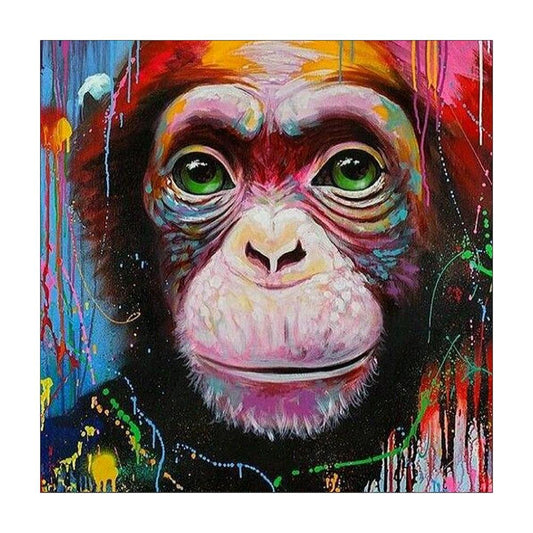 Diamond Painting - Full Round - Monkey Face