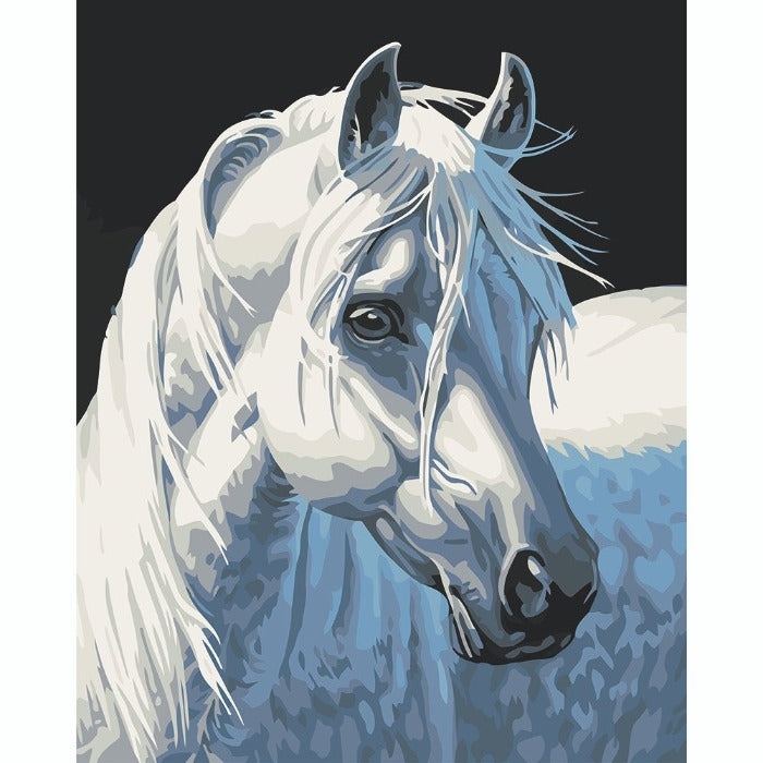 Oil Painting By Number Hand Painted Drawing Acrylic Canvas Horse Wall Art