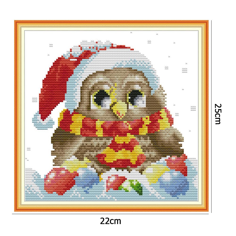 14ct Stamped Cross Stitch - Cute Owl (25*22cm)