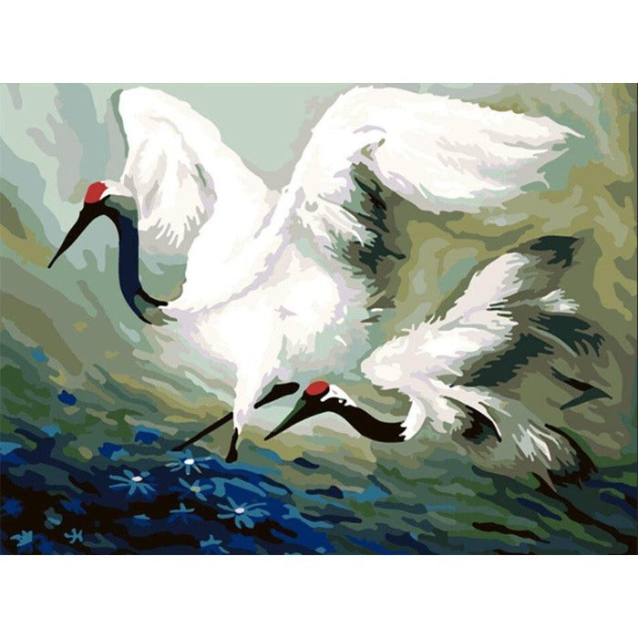 Flying Crane Canvas Acrylic Picture Living Room Decoration