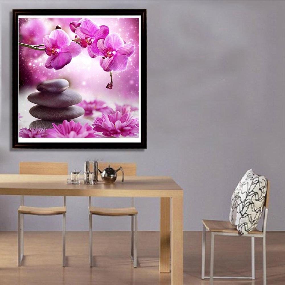Diamond Painting - Full Round - Purple Flower Stone