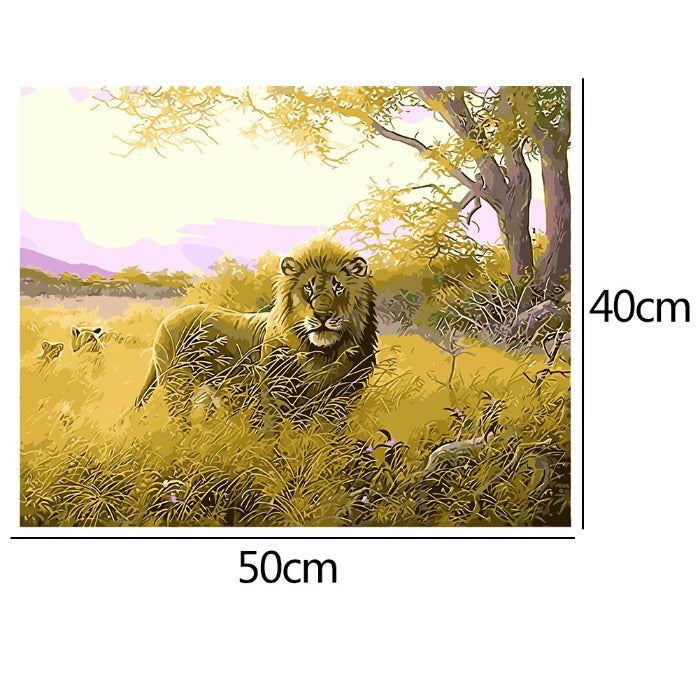 Paint By Number Oil Painting Big Lion (40*50cm)