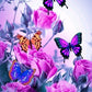 mariposa | Kits completos de pintura de diamantes redondos/cuadrados 40x70cm 50x80cm B