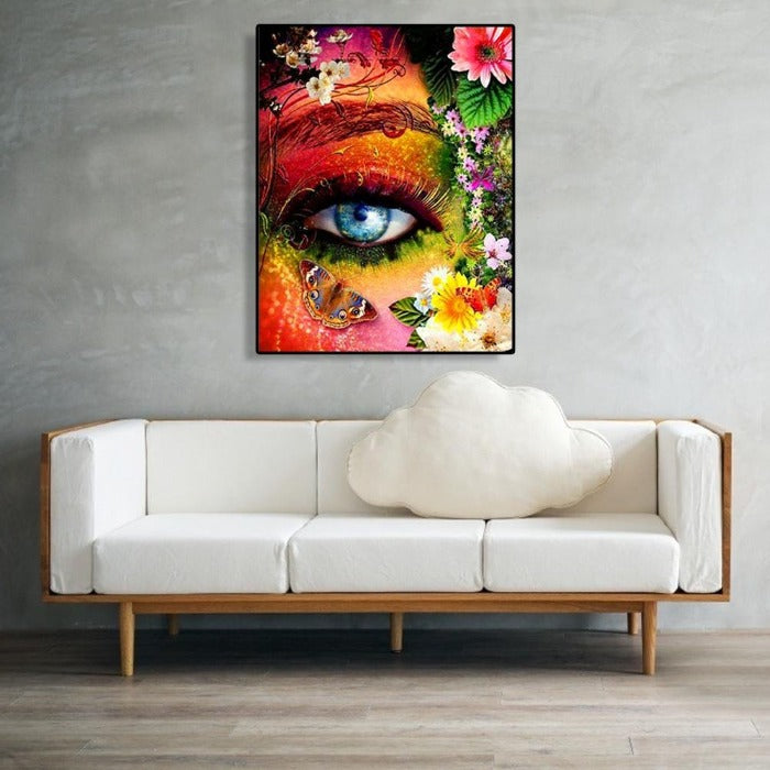 Flowers Eye Paint By Number On Canvas