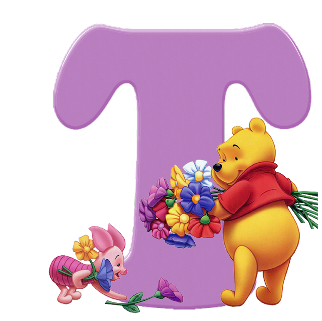 Full Drills Round Diamond Painting - Letter A Winnie The Pooh - 30*30CM
