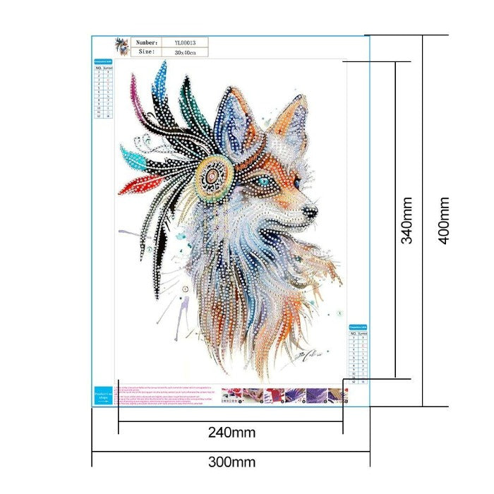Wolf 5D DIY Part Drill Special Shaped Rhinestones Diamond Painting Craft Home Decor
