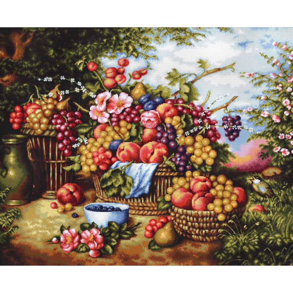 11ct Stamped Cross Stitch Fruit Basket (53*45cm)