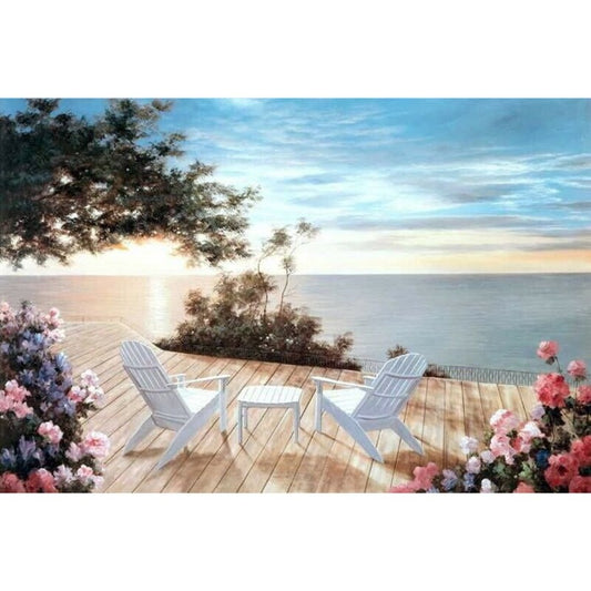 Painting By Numbers Kit DIY Cozy Sea View Oil Art Picture Home Wall Decor