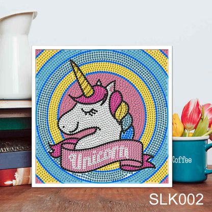 Unicorn | Crystal Rhinestone Diamond Painting Kits for Kids | 18x18cm