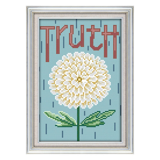 14ct Stamped Cross Stitch Truth Flower (26*18cm)
