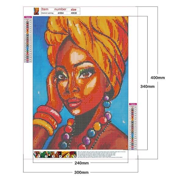 African Women With Jewelry Full Round Diamond Painting Kits