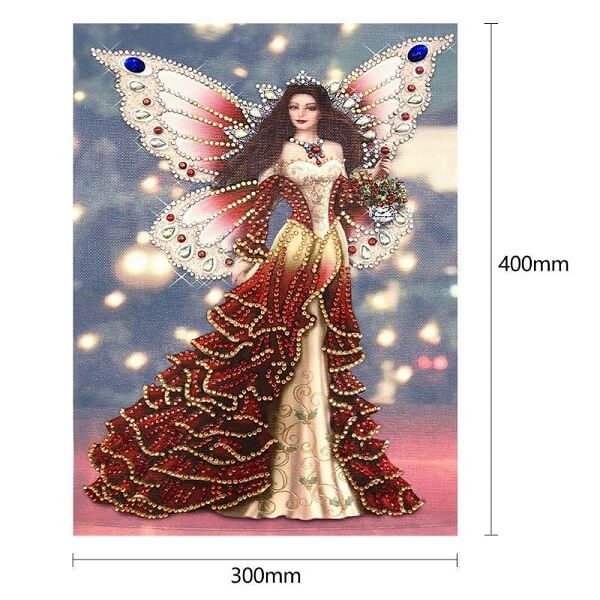 Angel princess full drill crystal rhinestone diamond embroidery canvas size