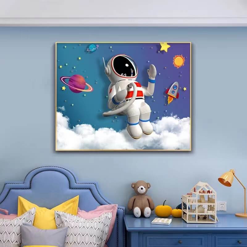 astronaut 5d diamond painting children room decoration