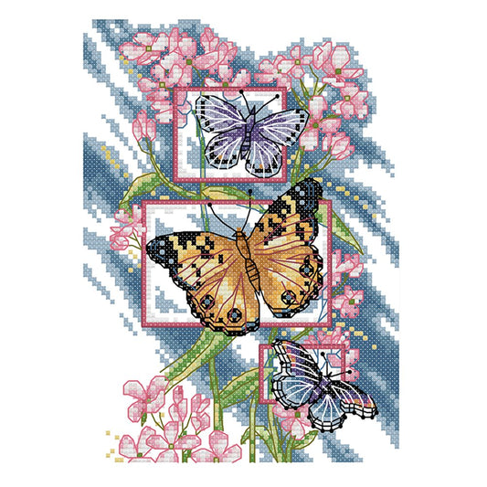14ct Stamped Cross Stitch Butterfly (18*26cm)