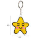 Stamped Beads Cross Stitch Keychain Cute Star 