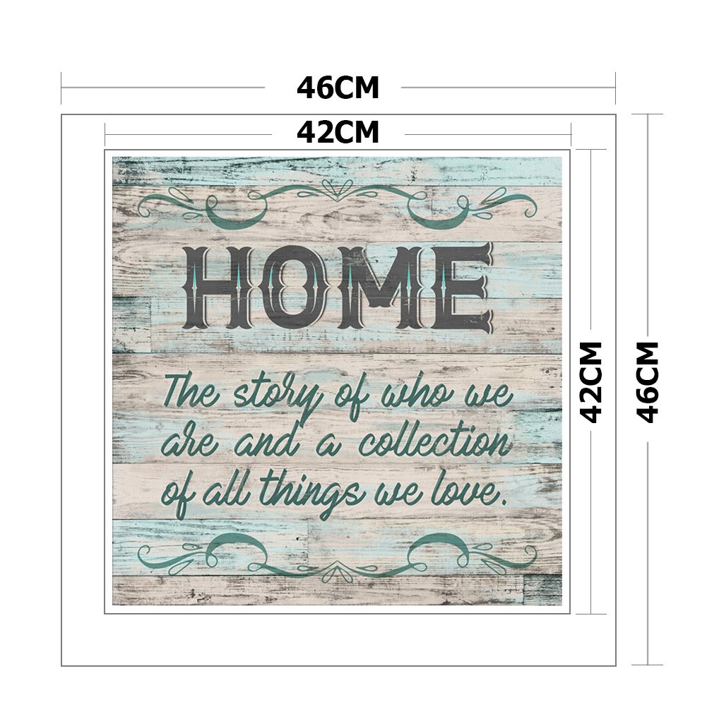 11ct Stamped Cross Stitch - Home Family Letters(46*46cm)