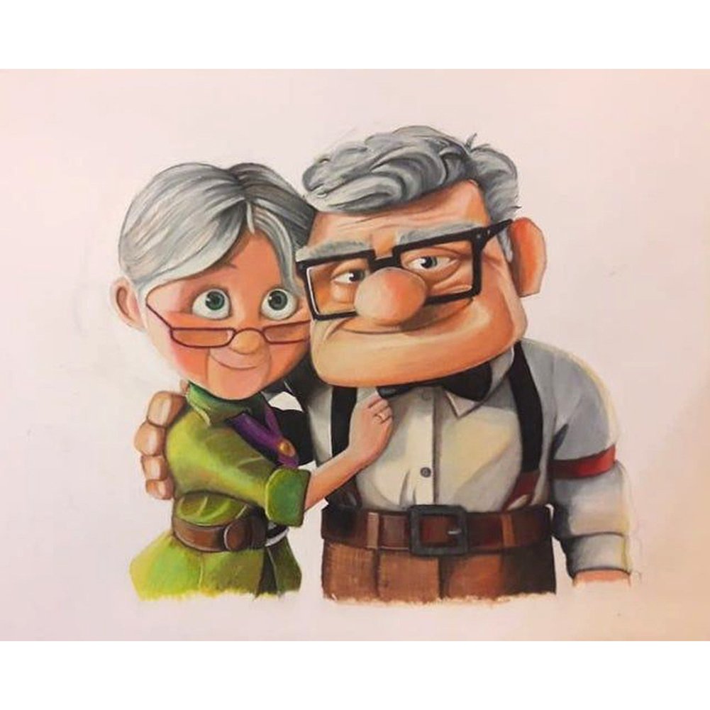 11ct Stamped Cross Stitch Old Couple (50*40cm)