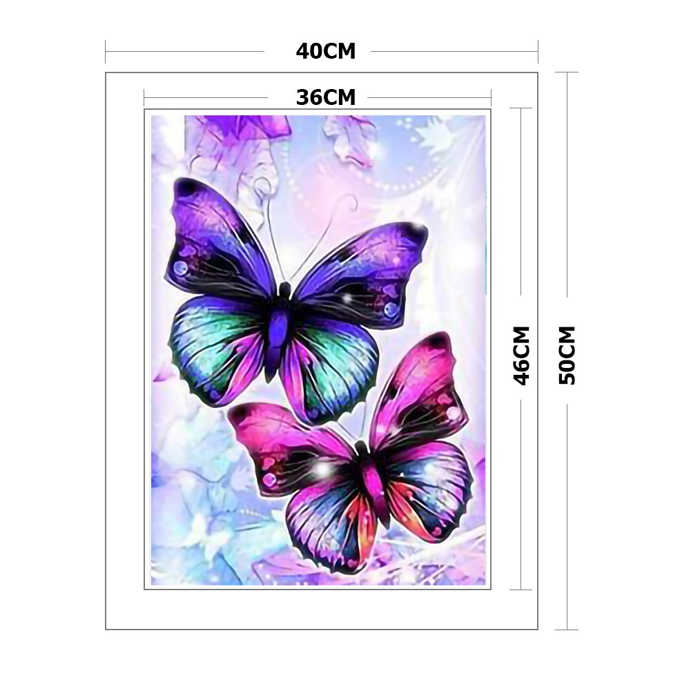 Ponto Cruz Estampado 11ct - Borboleta (40*50cm) F