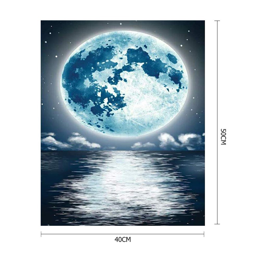 Punto de Cruz Estampado 11ct - Luna Marina (40*50cm)