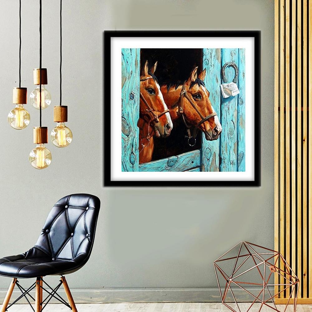 Diamond Painting - Full Round - Horses B