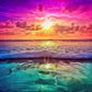 Diamond Painting - Full Round - Sunset Sea A