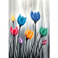 5D Diy Diamond Painting Kit Full Round Beads Colorful Flowers