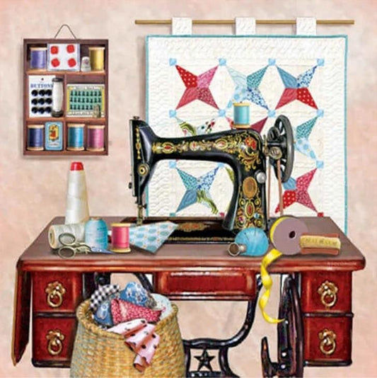 Diamond Painting - Full Round - Sewing Machine F