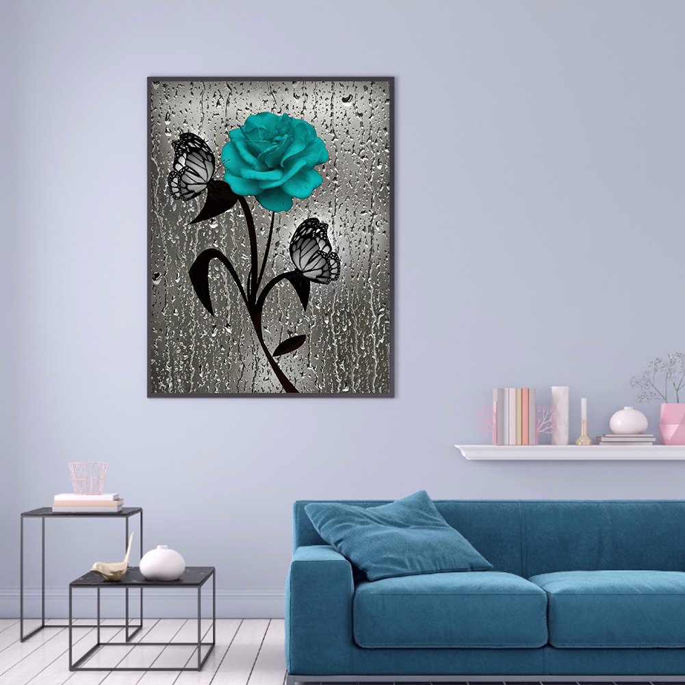 Diamond Painting - Full Round - Flower Butterfly I