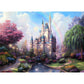 Rainbow Castle Hand Painted Canvas Oil Art Picture Craft Home Wall