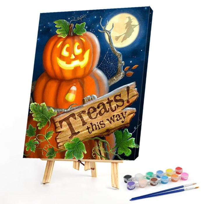 Paint By Number Oil Painting Halloween Pumpkin (50*40cm)
