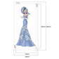 DIY 5D Crystal Rhinestone Diamond Painting Kit Blue Dress Lady (30*60cm)