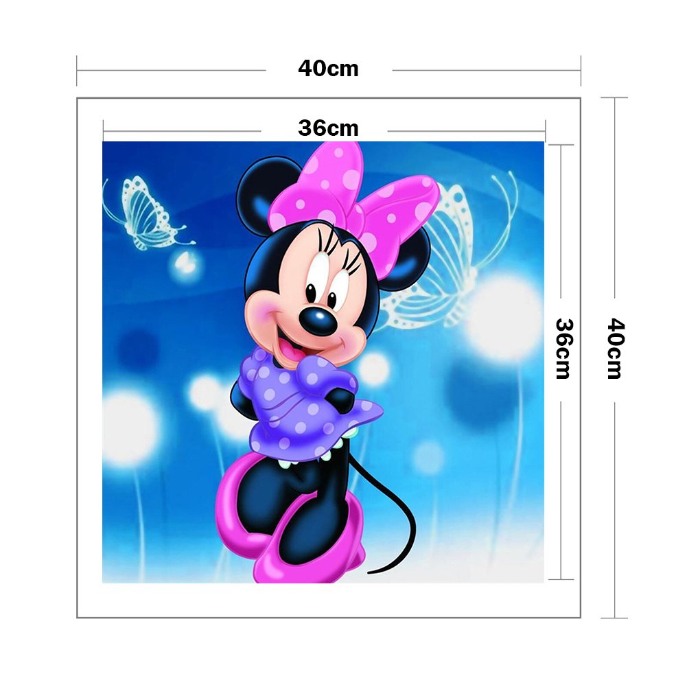 11ct Stamped Cross Stitch - Happy Minnie Mouse (40*40cm)
