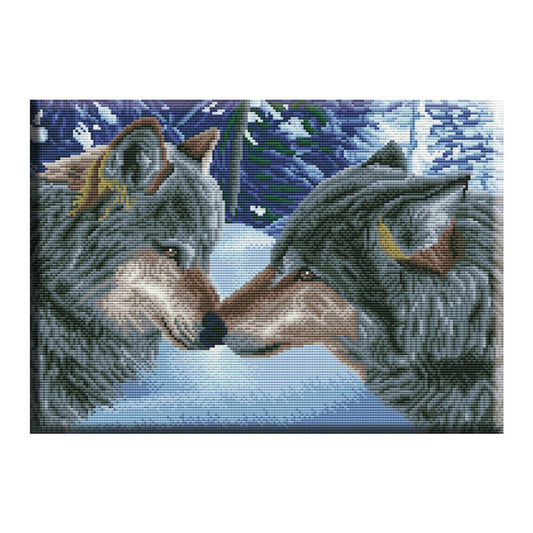 14ct Stamped Cross Stitch Wolf (40*30cm)
