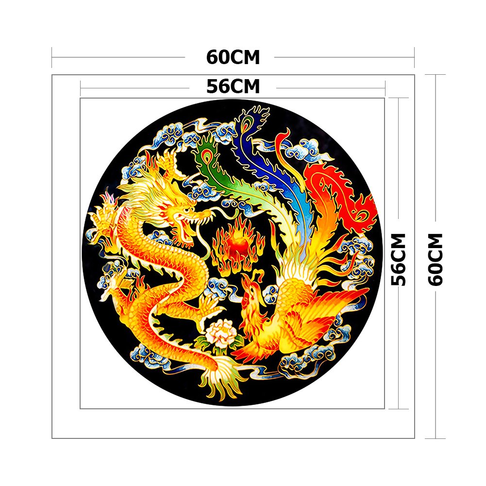 11ct Stamped Cross Stitch - Dragon And Phoenix(60*60cm) B