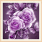 Diamond Painting - Partial Round - Purple Rose 1