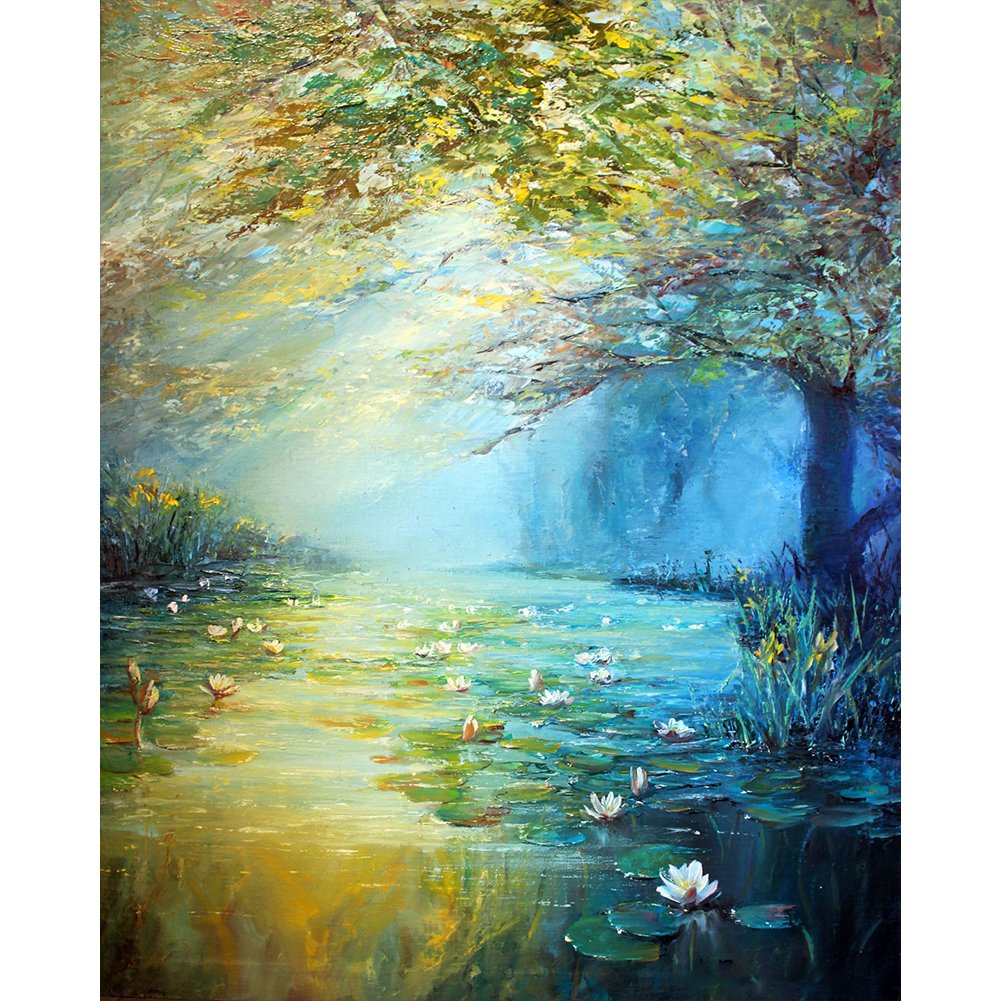 Paint By Number Oil Painting Scenery on The River(50*40cm)