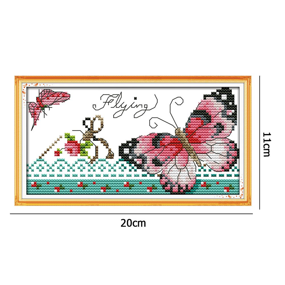 14ct Stamped Cross Stitch - Butterfly (20*11cm)