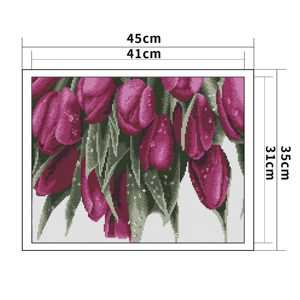 11CT Stamped Cross Stitch -Bouquet (45*35cm)