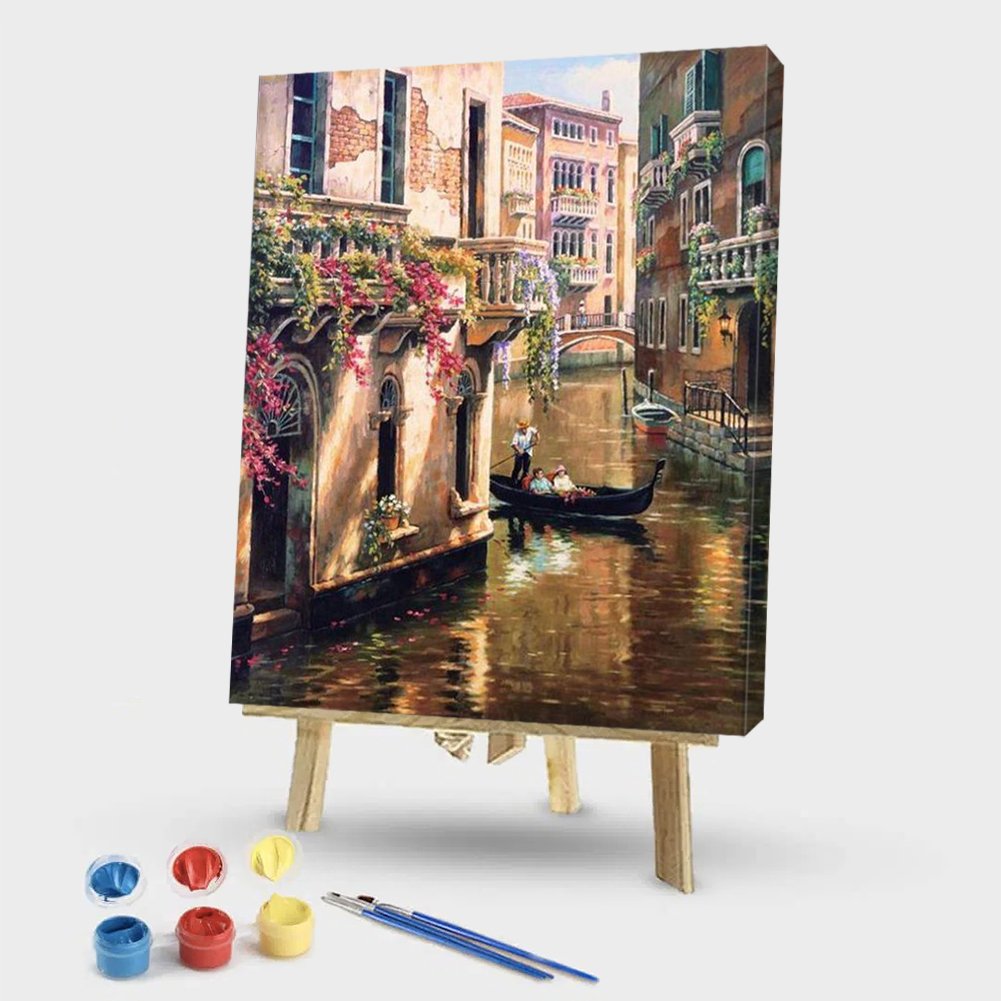 Paint By Number - Oil Painting - Water City (40*50cm)