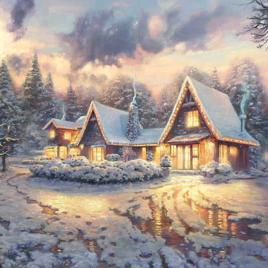 Diamond Painting - Full Round - Snow Scene