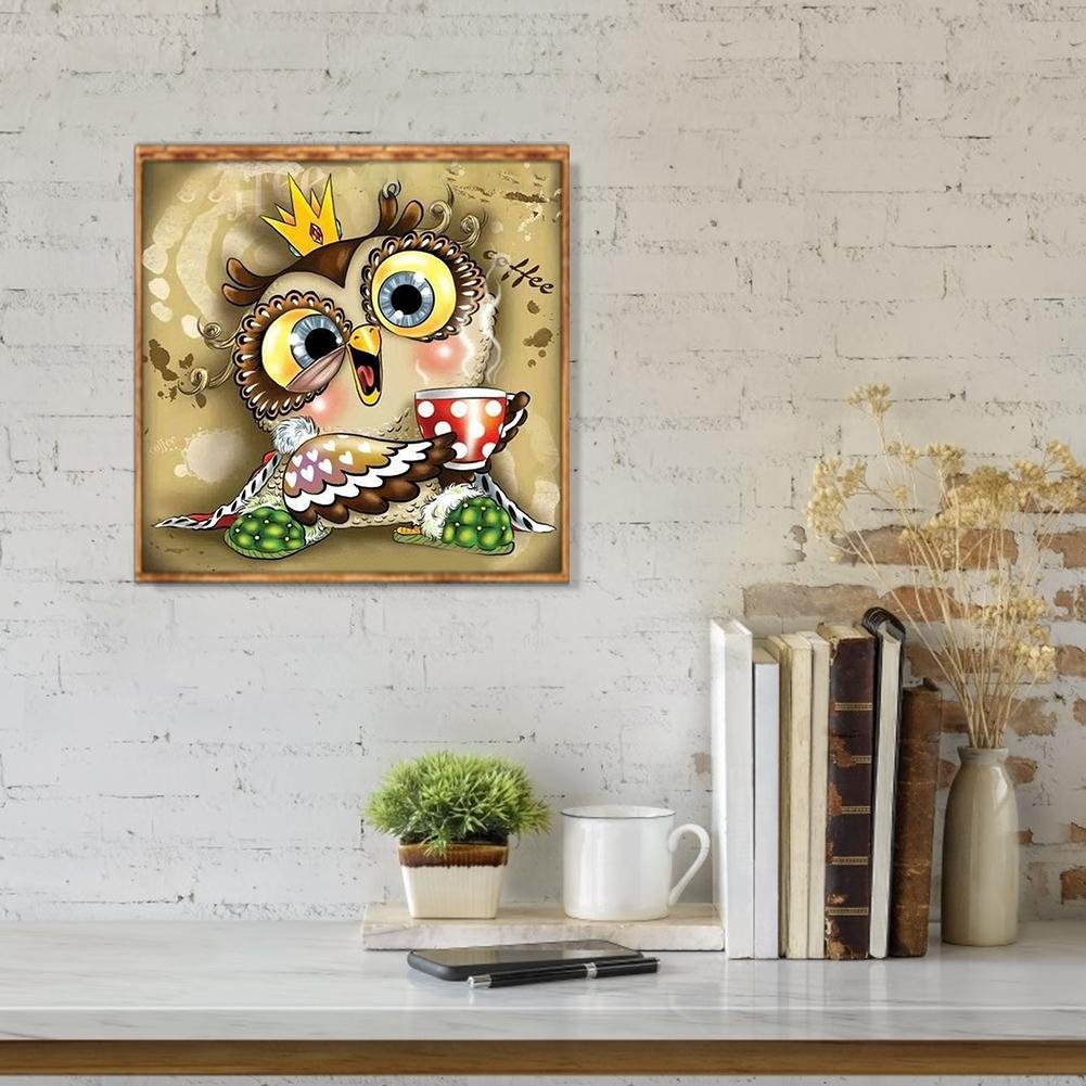 Diamond Painting - Full Round - Drinking Owl