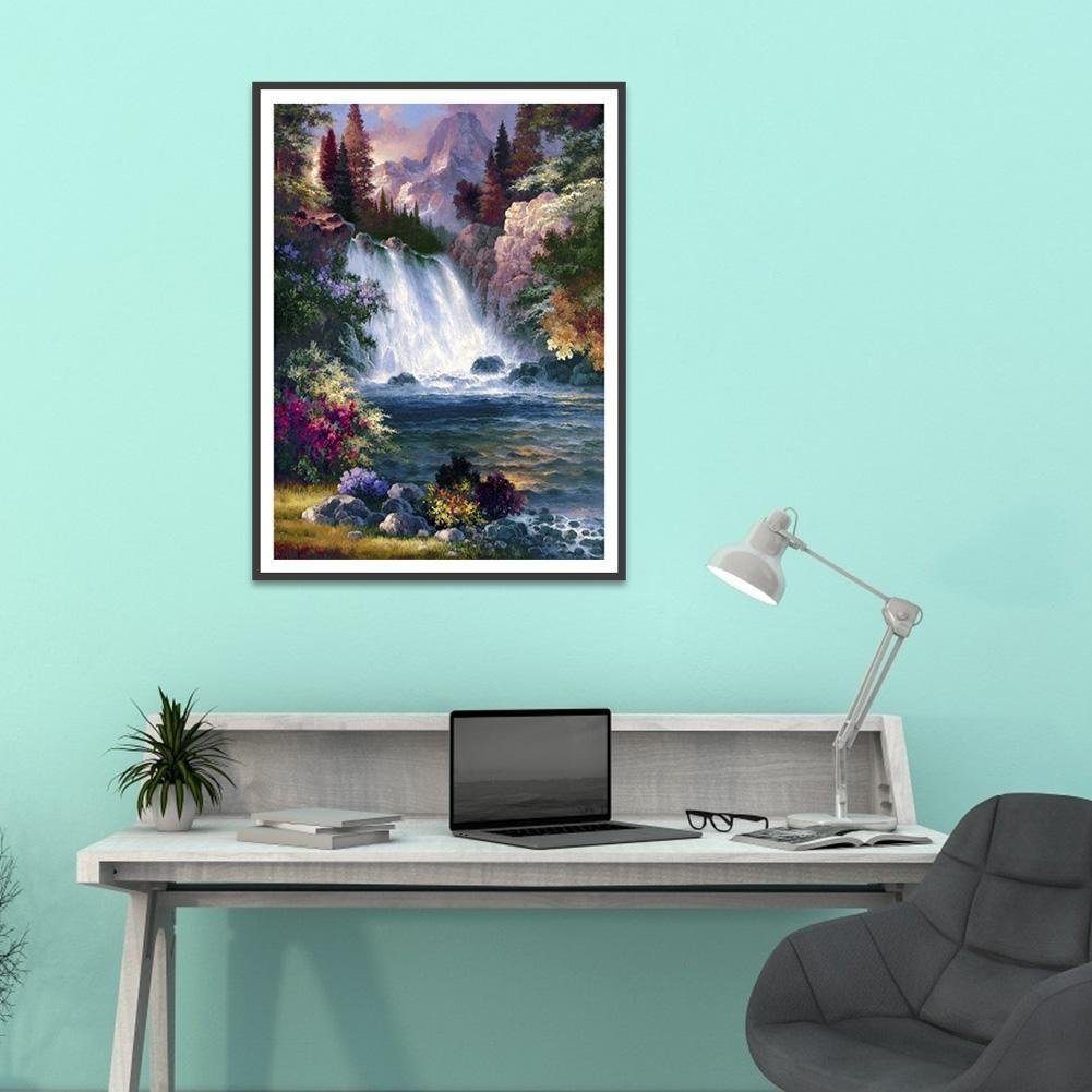 Pintura Diamante - Rodada Completa - Floresta Cachoeira Fantasia