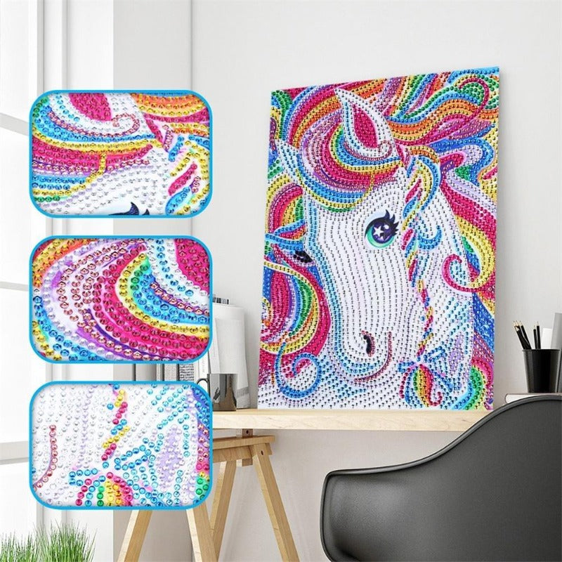 DIY 5D Crystal Rhinestone Diamond Painting Kit Colorful Horse Model: H113 horse