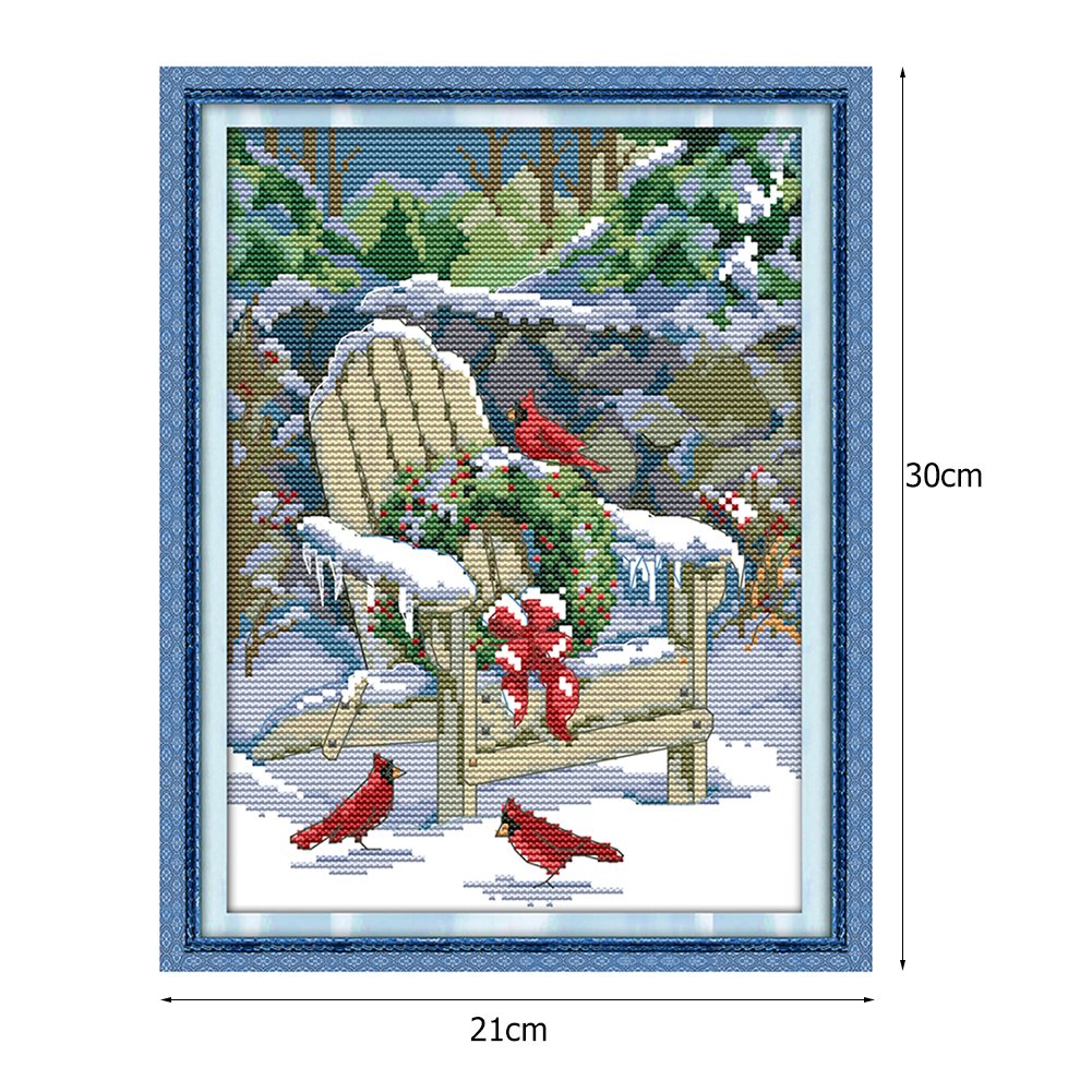 14ct Stamped Cross Stitch - Snow Chair (21*30cm)