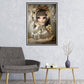 big eye doll resin full round diamond painting on wall