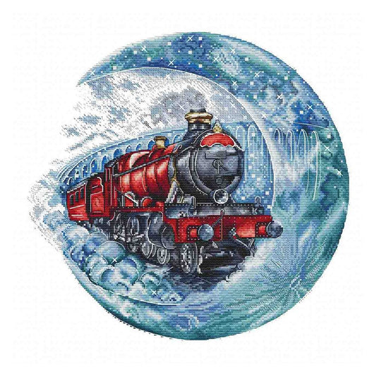 11ct Stamped Cross Stitch Train (45*45cm)